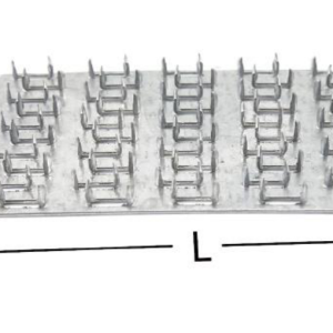 Double-teeth galvanized truss nail plate with W and L dimension markings
